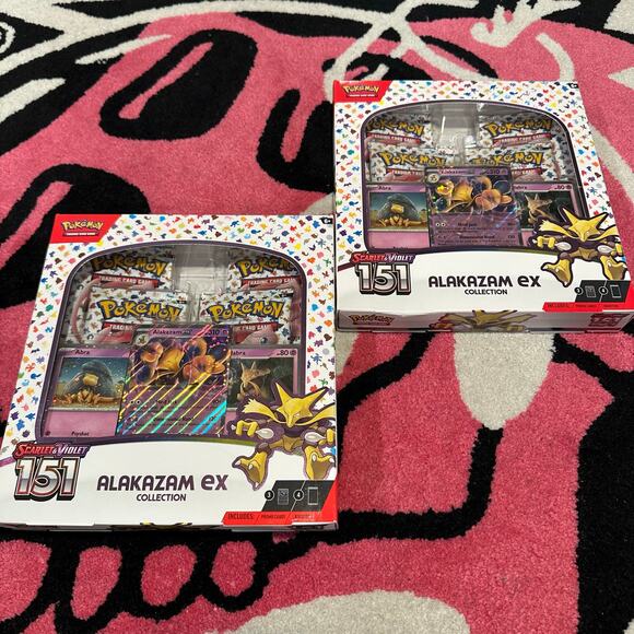 Alakazam EX Collection – Pokémon Scarlet & Violet 151 – 2 Sealed Boxes Bundle